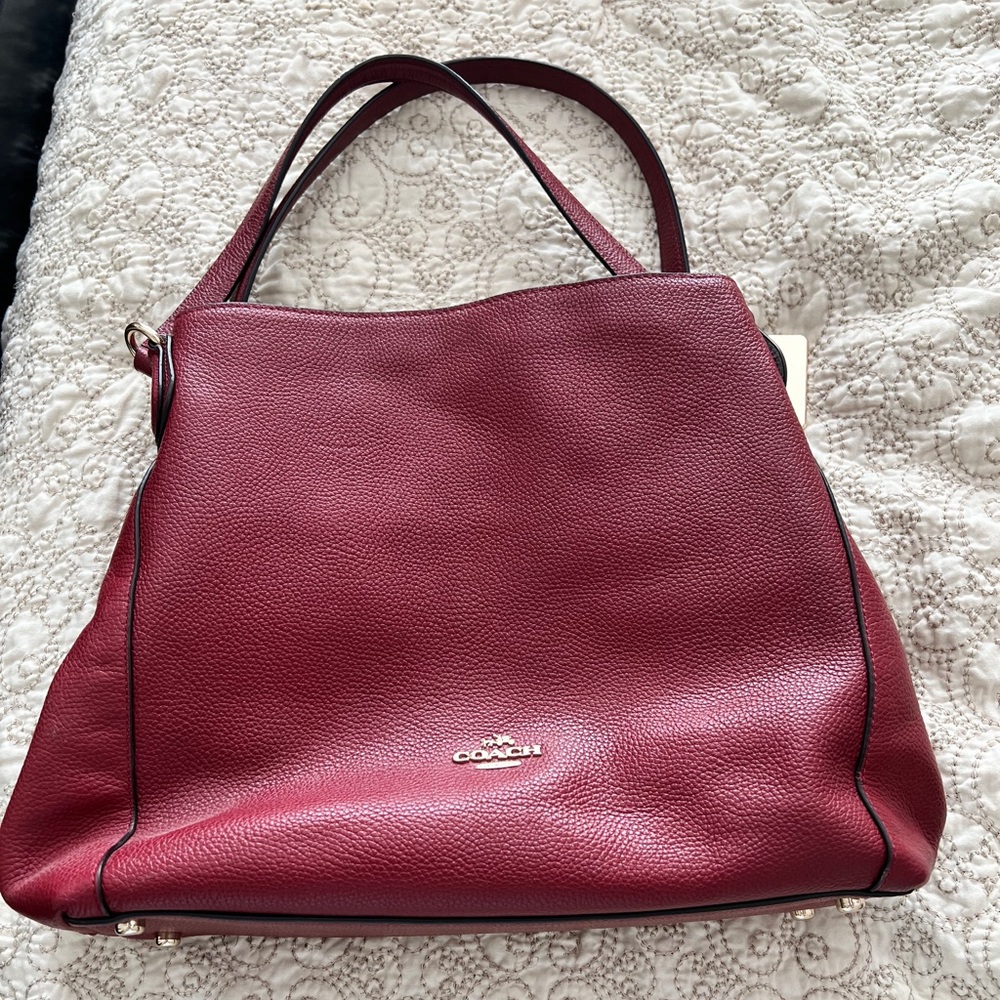 Oxblood Coach Leather Bag